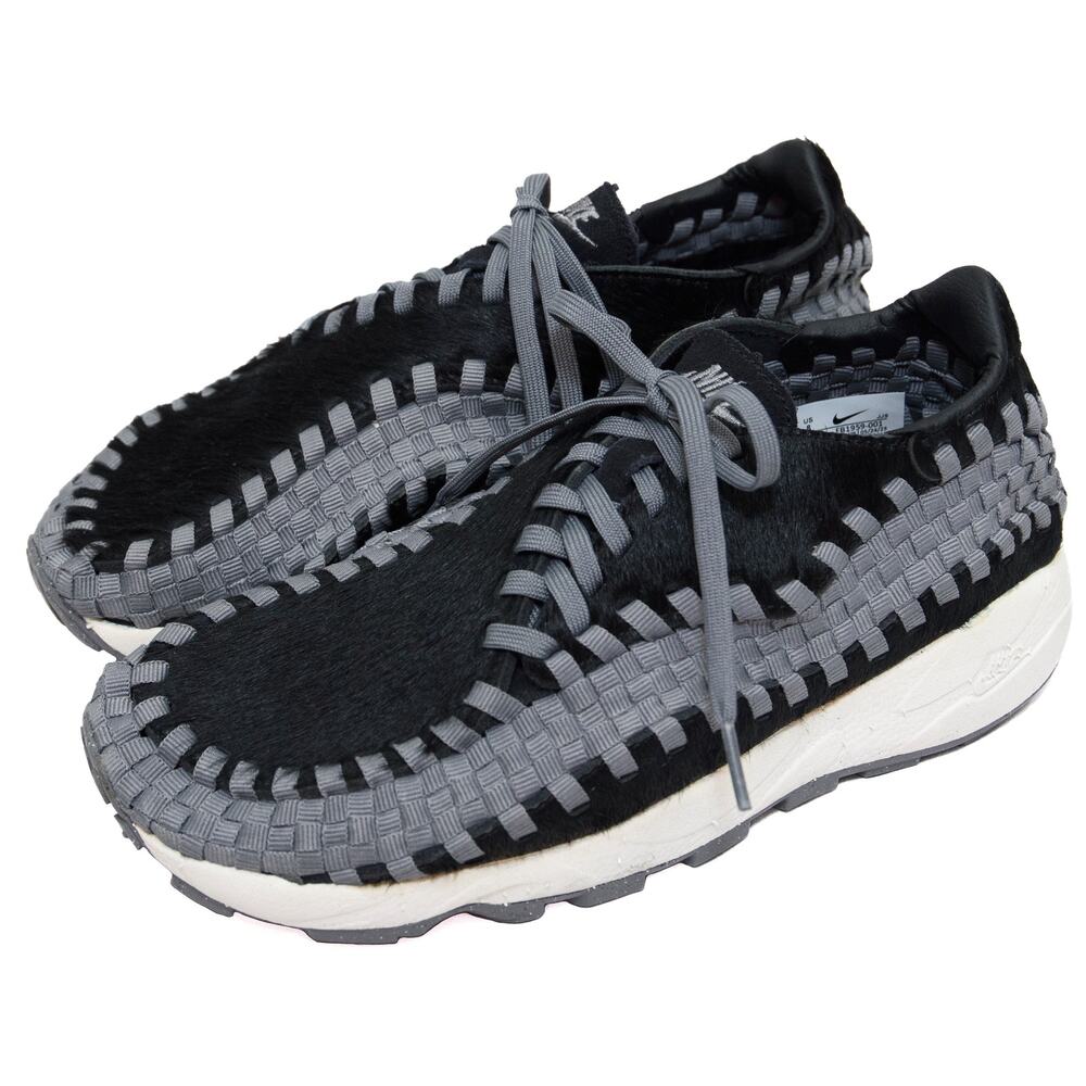New Nike Air Footscape Woven Black Smoke Grey Sneakers FB1959-001 Size 8